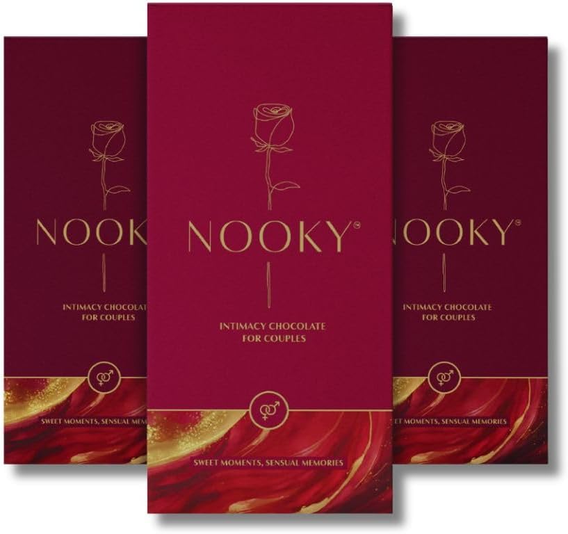 InstaEats Nooky Premium Dark Chocolate for Men & Women|Dark Chocolate for Uplifting Mood|Best Gift Set for Men & Women|Ideal for Men & Women,Vegan & Gluten-free Delight (Pack of 3, 58 gram)