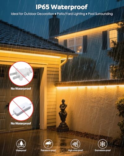 Tira LED Aclorol Outdoor 20FT Blanco Cálido Impermeable miniatura 3