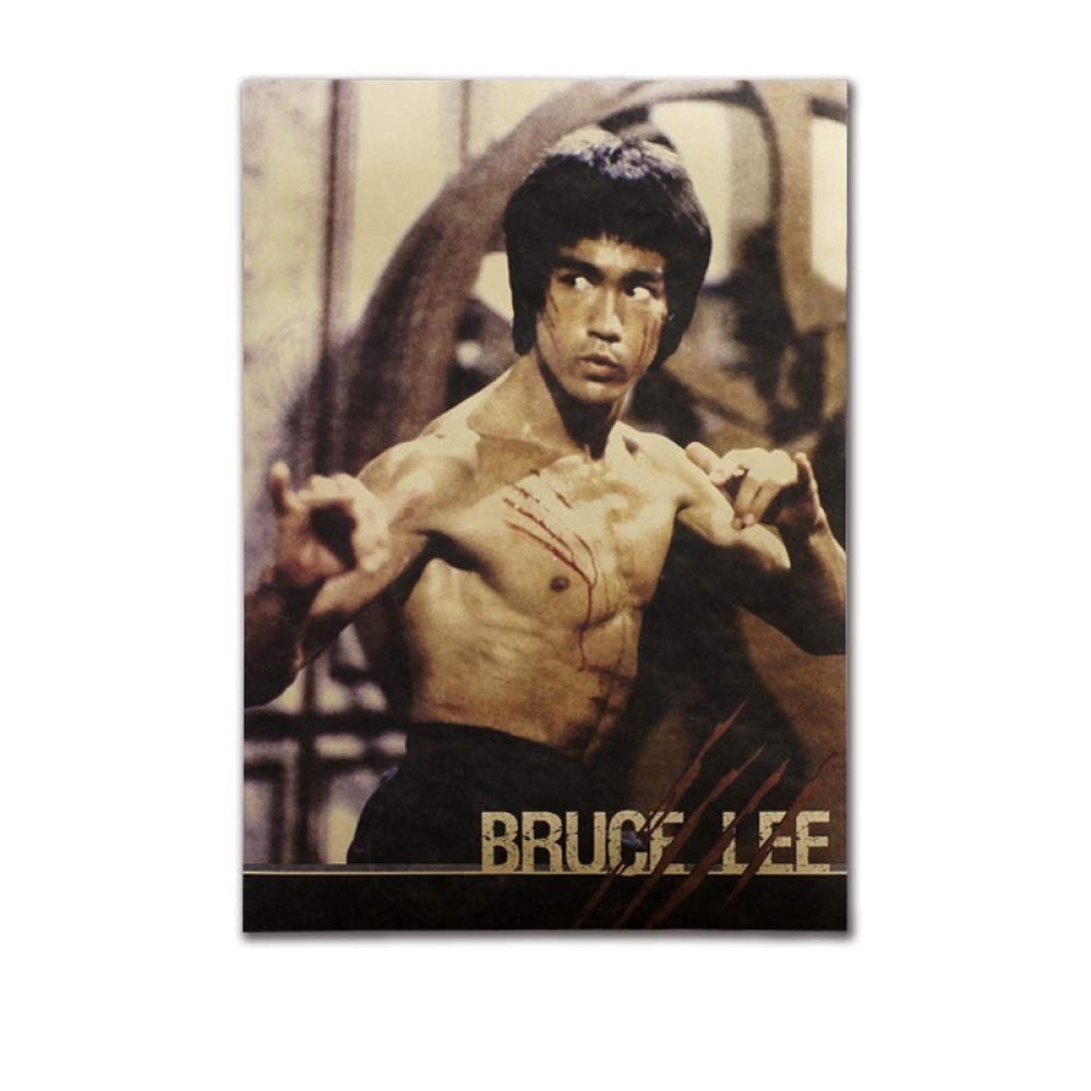 Amazon.co.jp: Bruce Lee ビンテージクラフト紙ポスター ホームバー