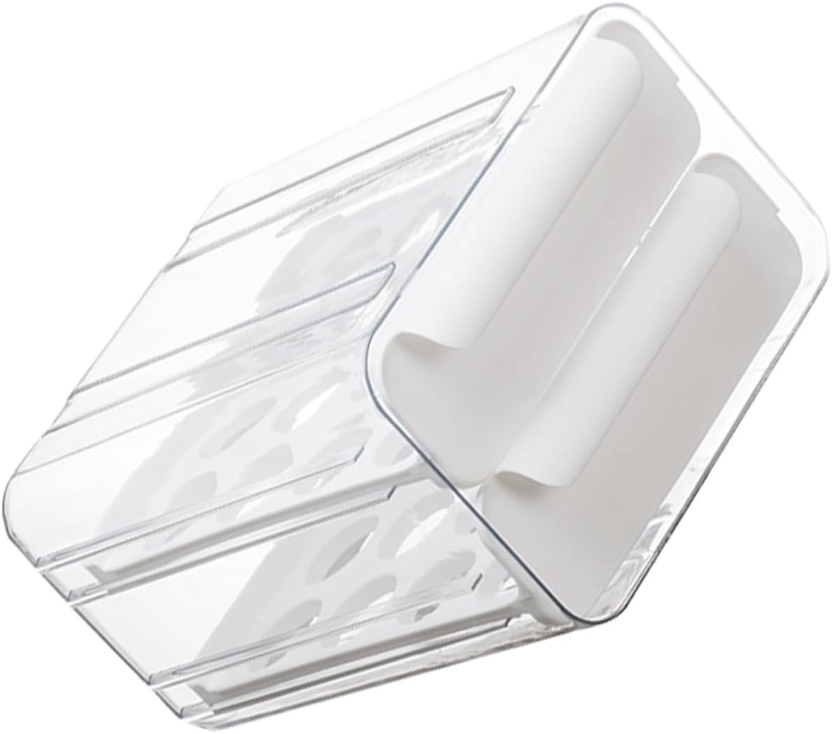 Fridge Egg Organizer 32 Egg Storage Bin Pull Out Double Layers Kitchen Organizers and Storage