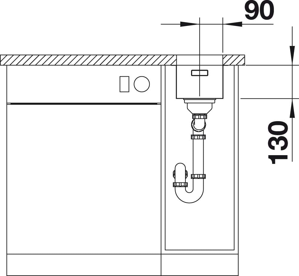 Buy 1 get 1 BLANCO ANDANO 450-U Undermount Sink with InFino Drain System Stainless Steel Satin Finish 522963