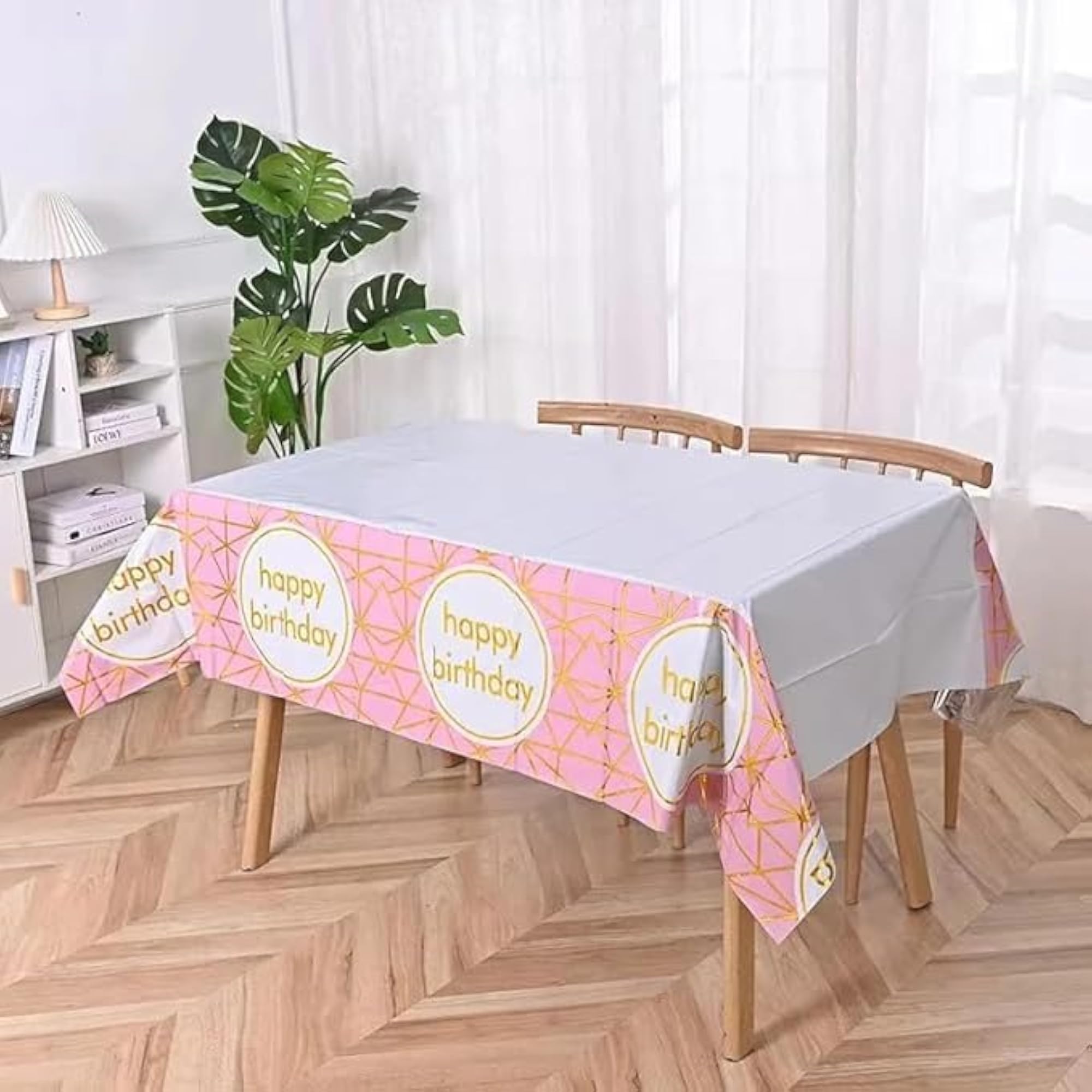 Pink Birthday Table Cover for All Birthday Events