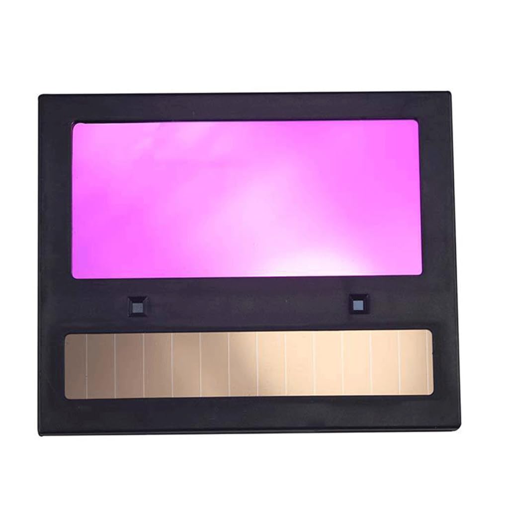 Lente de soldadura de oscurecimiento automático, atenuación automática, pantalla de visualización grande, ajustable, gran angular, filtro de visión, campana de soldadura para soldador