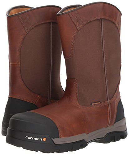 Carhartt Mens Carhartt Men's Ground Force 10" Waterproof Composite Toe Cme1355 Wellington Industrial Boot, Peanut Oil Tan Leather, 11.5 Wide Us #TOP6