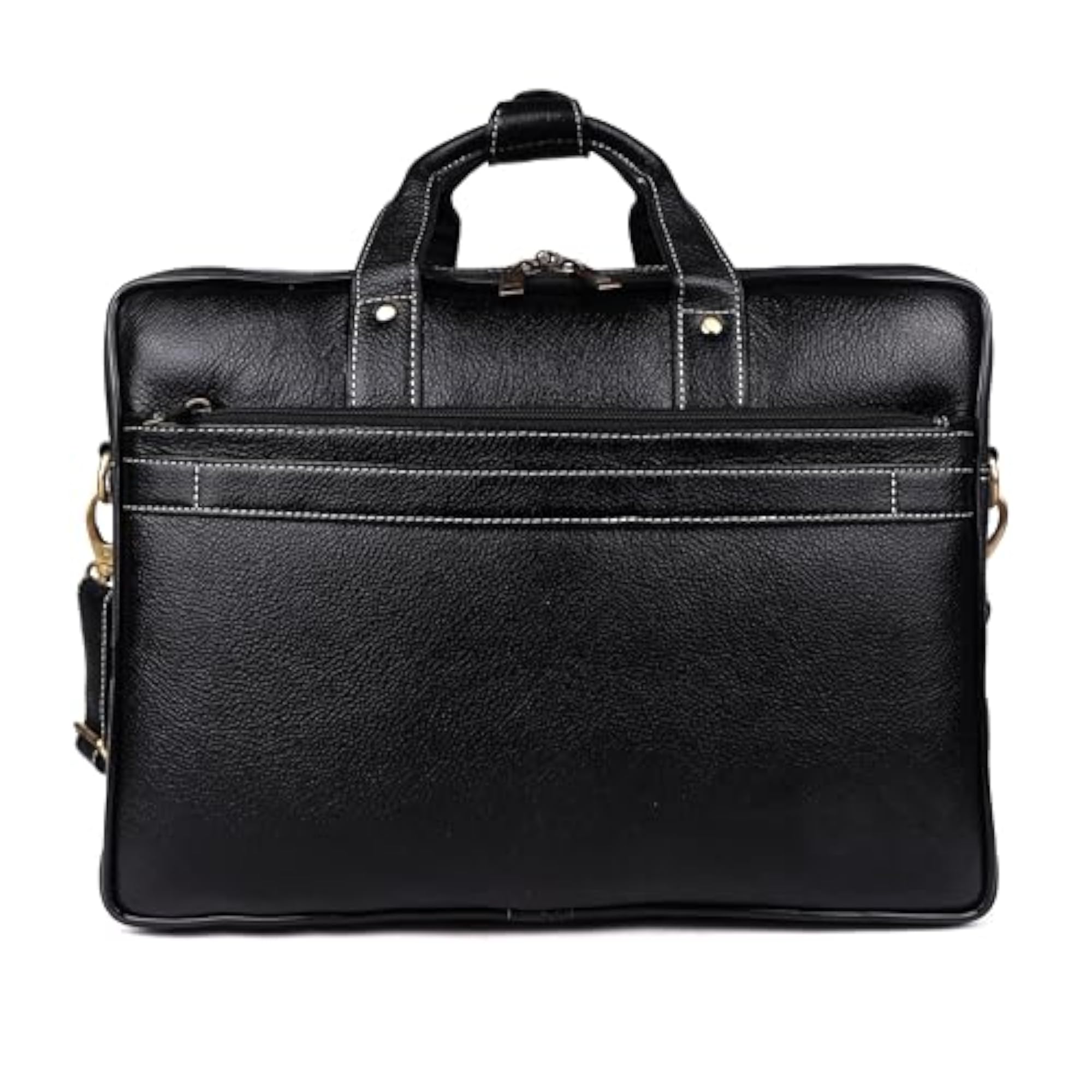 Genuine Leather Laptop Bag for Men, Expandable