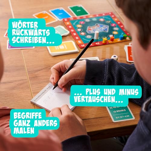 Noris 606062080 - Gegenteil Spiel (Brettspiel ab 10 Jahre) - kombinierbar mit dem Kartenspiel - verrücktes Konzentrationsspiel für Kinder und Erwachsene für 3-6 Spieler
