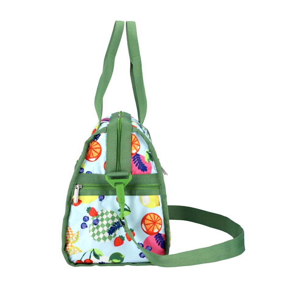LeSportsac Fresh Fruit Deluxe Medium Weekender Crossbody Bag, Style 4318/Color E840, Whimsical Sunkissed Artfully Arranged Fruit, Vibrant Juicy Oranges, Lemons & Limes, Sweet Cherries & Berries3