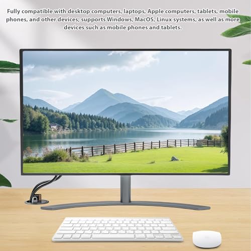 Koncentrator USB 3.0 z czytnikiem kart SD/TF, 60 mm tulejka na biurko, stacja dokująca z 2 portami USB typu C i 2 portami USB, koncentrator do komputera stacjonarnego, przejścia stołu, koncentrator