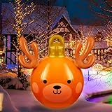 24 Inch Light Up Gigantische Kerst Elanden Bal Outdoor Kerst Opblaasbare met LED Licht PVC Versierde Bal Xmas Blow Up Bal voor Tuin Yard Veranda Kerst Vakantie Decor