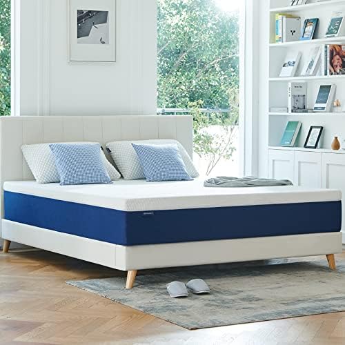 Molblly Double Mattress, Memory Foam Mattress,Breathable Mattress Medium Firm with Soft Fabric Fire Resistant Barrier Skin-friendly Durable for Double Bed 4ft6 Double Mattress 135x190x20cm