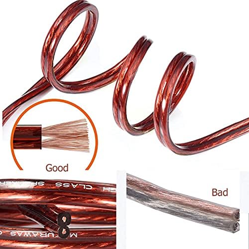 MEIRIYFA 6.35mm to Banana Plug Speaker Cable, 1/4 TS Speaker Wire Cord Audio Cable HiFi OFC Speaker Wire for DJ Application, Mixer -2m (6.35 to 4mm Banana Plug)