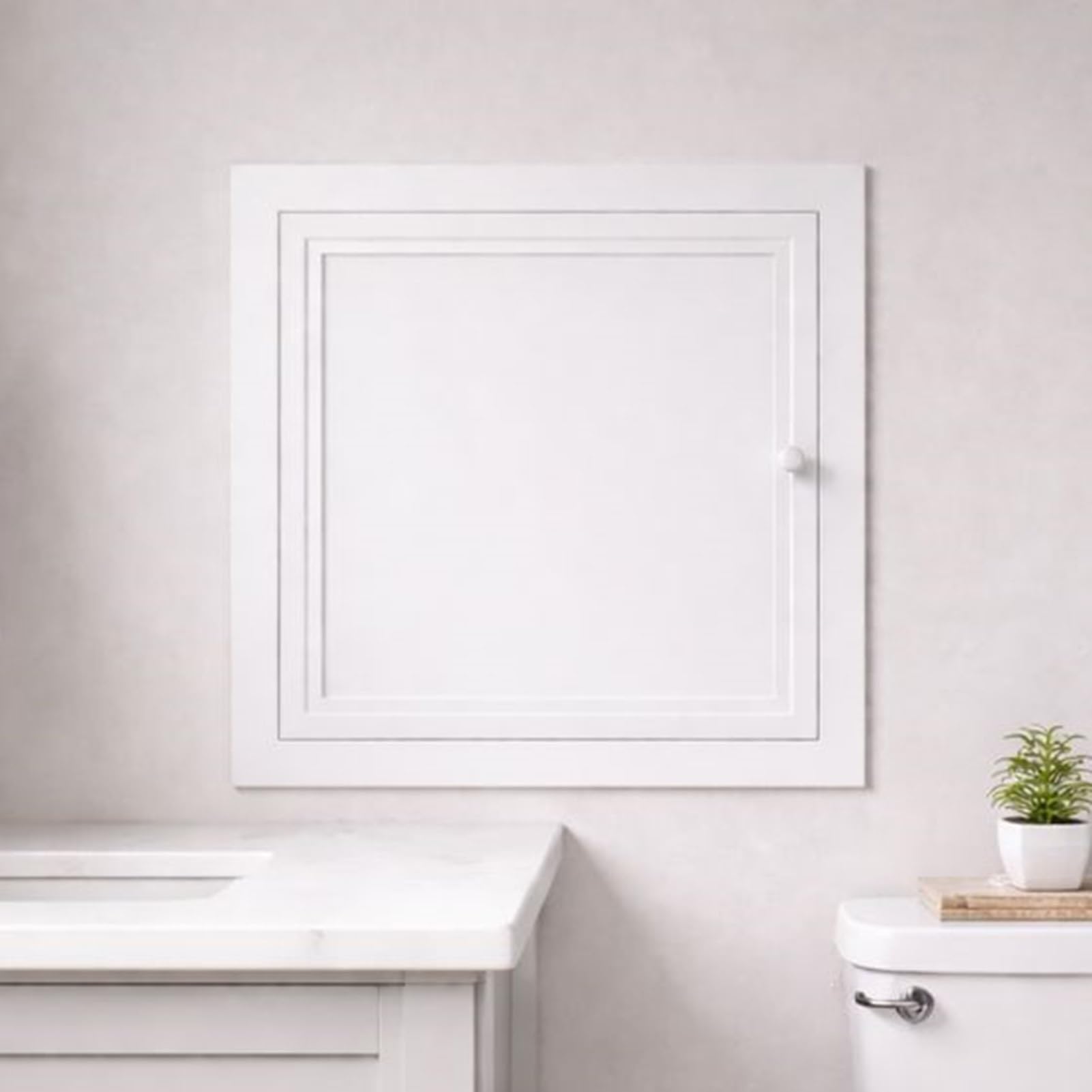 Yilufaykp White 6" X 6", 7" X 7", 8" X 8" Flush Mount Drywall Access Panel, Paintable Inspection Door For Bathroom Wall, Access Cover For Plumbing & Maintenance(24X24in/61X61cm)