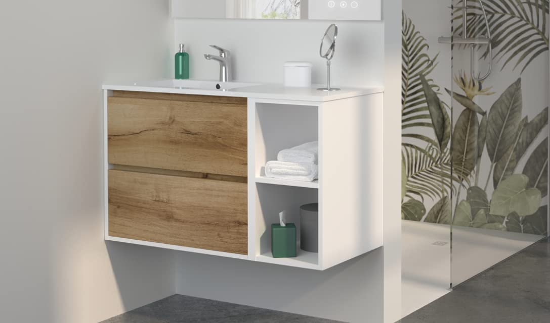 Vasque en céramique blanche simple pour salle de bain modèle réf 9624