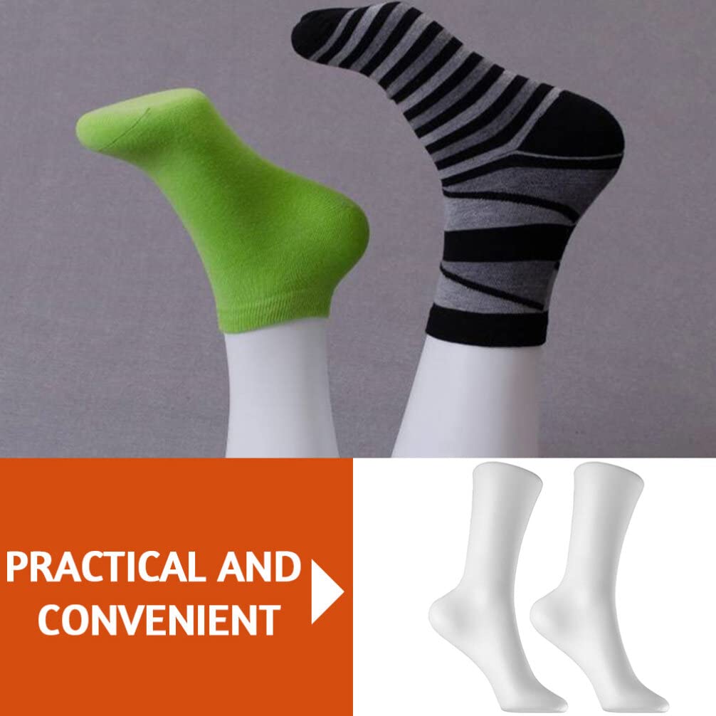 COHEALI 2 Stück Schaufensterpuppe Fußmodell Weibliche Fußsocke Displayform Kurzstrumpf Schaufensterpuppe Kunststoff Damen Knöchelarmband Schmuck Füße Schuhe Stützbahre Modell Für