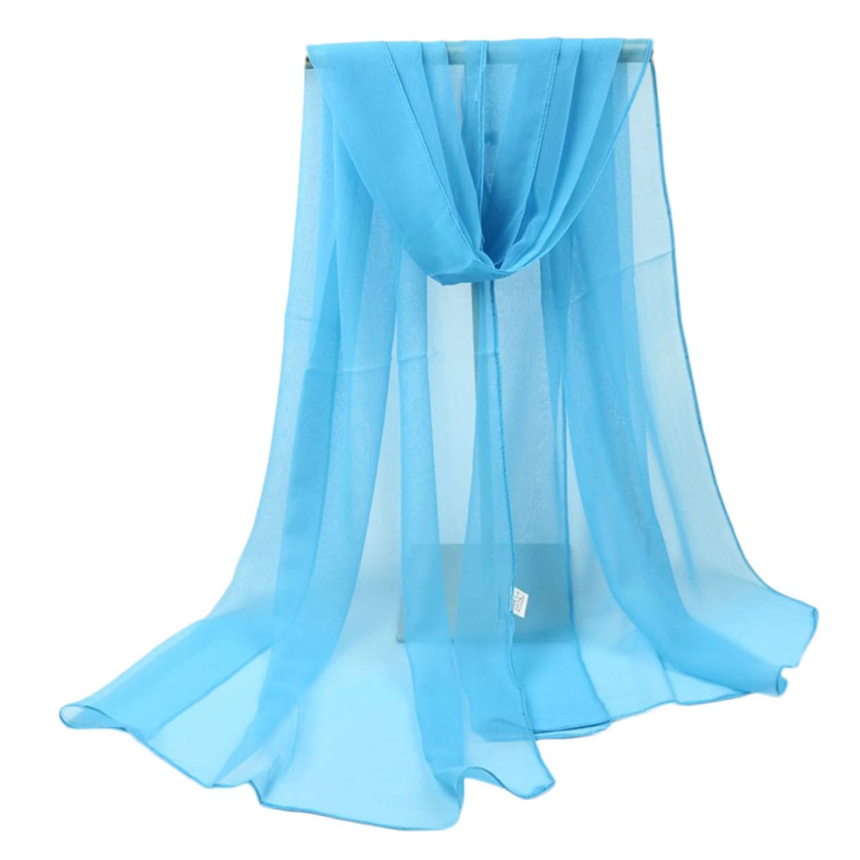 VALICLUD Polyester Fiber Infinity Scarf Women's Solid Shawl Sun Protection Wrap