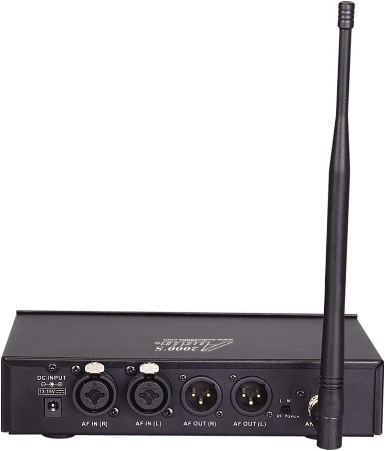 Audio2000'S AWM630BU UHF 100 Selectable Frequency Wireless in-Ear Monitor System with Six Wireless Receivers, One Wireless Transmitter, and One PVC Carrying Case