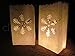 CleverDelights White Snowflake Luminary Bags - 50 Count - Christmas Holiday Luminaria