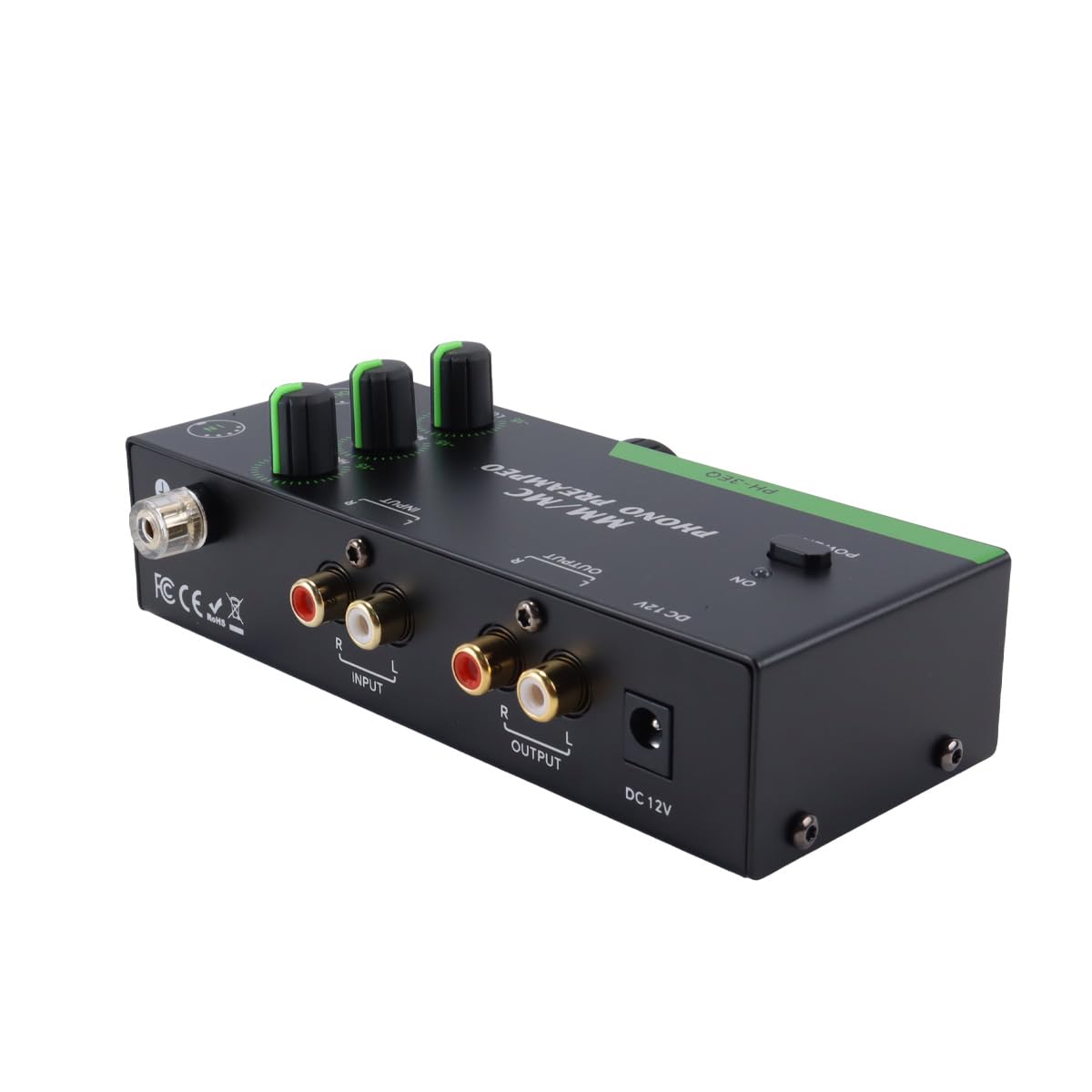 Riven MM MC Phono Vorverstärker 3 Band EQ Einstellbare Verstärkung 5 Pin XLR Eingang Ausgang Plattenspieler Verstärker