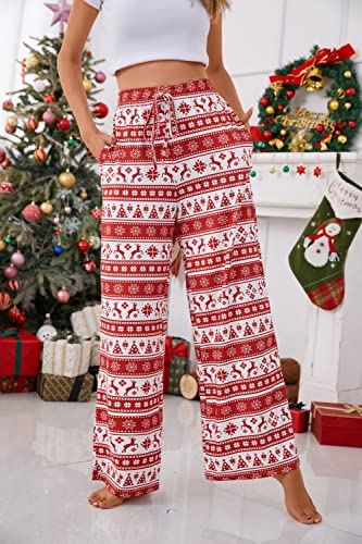 Image of X-Image Women Comfy Casual Pajama Pants with Pockets & Drawstring