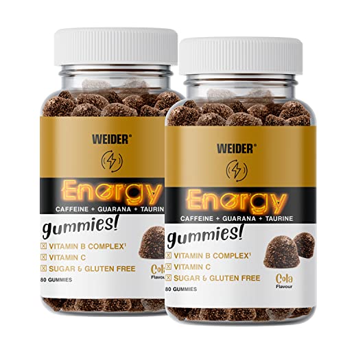Weider PACK DUO Energy Caffeine Gummies (2x80 Caramelle) Sapore Cola. Caramelle Gommose con caffeina, guaranà, taurina e vitamine B e C per l'energia e la concentrazione. Senza Zucchero o Allergeni Weider PACK DUO Energy Caffeine Gummies (2x80 Caramelle) Sapore Cola. Caramelle Gommose con caffeina, guaranà, taurina e vitamine B e C per l'energia e la concentrazione. Senza Zucchero o Allergeni