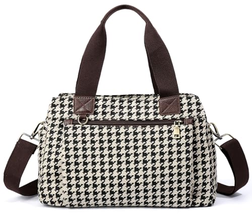 Canvas Hobo Bags for Women Casual Tote Bag Purses and Handbags Multi-Color Striped Crossbody Bags Ladies Top Handle Satchel (WY31-Gousthooth)