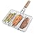 ORDORA Grill Basket, Fish Grill Basket, Rustproof Stainless Steel BBQ Grilling Basket for Meat,Steak etc, Grill Accessories,Grilling Gifts for Men Dad