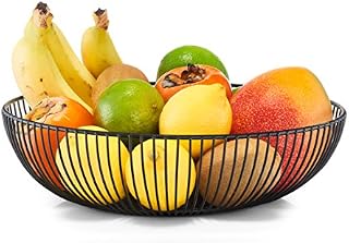 Zeller Fruit Basket, Black, ca. Ø 28 x 8 cm