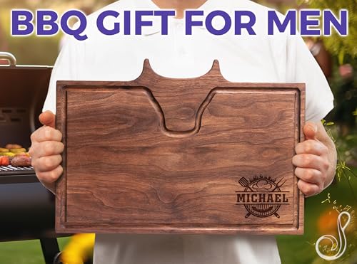 Tabla de Cortar Personalizada Straga Texas BBQ en Madera Grabada – Regalo para Hombres, Padre, Abuelo, Día del Padre, 4 de Julio, Fiesta al Aire Libre y Barbacoas – Hecho en EE.UU. miniatura 2