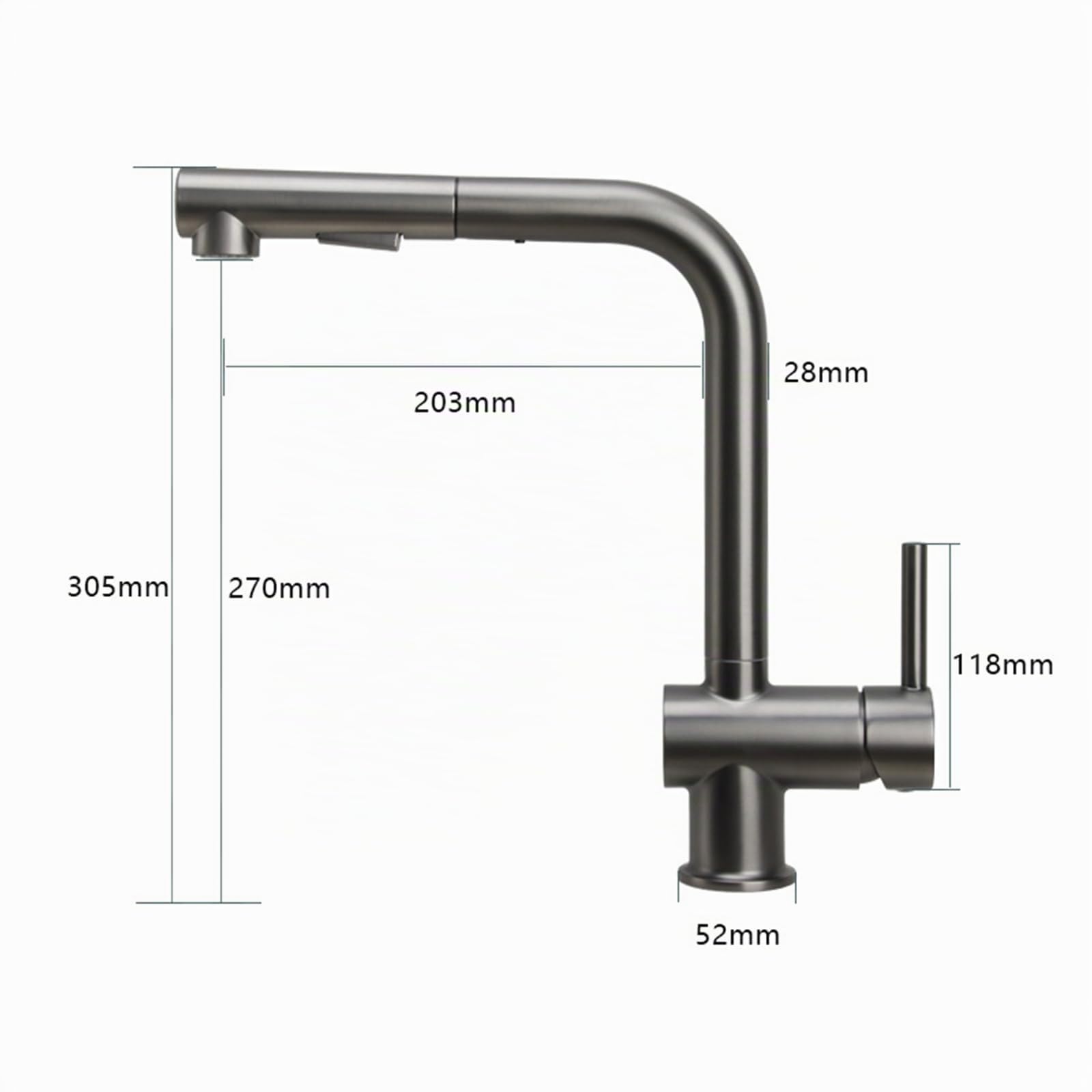 Grifo Fregadero Cocina Extraible con Ducha, Grifo de Cocina Extensible Giratorio a 360º, Mango Único Grifos Cocina Agua Fria y Caliente, 2 Modos de Rociado, Grifo Cocina Extraible-Blanco