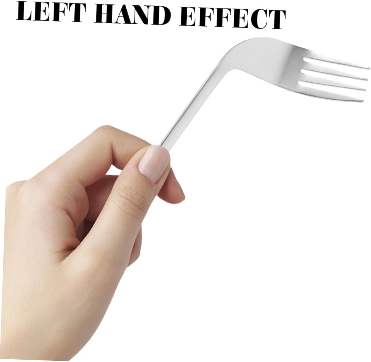 2pcs Elderly Curved Forks for Self-feeding Angled Utensils Comfortable Grip for Patients and Seniors for Daily Use and Gifting