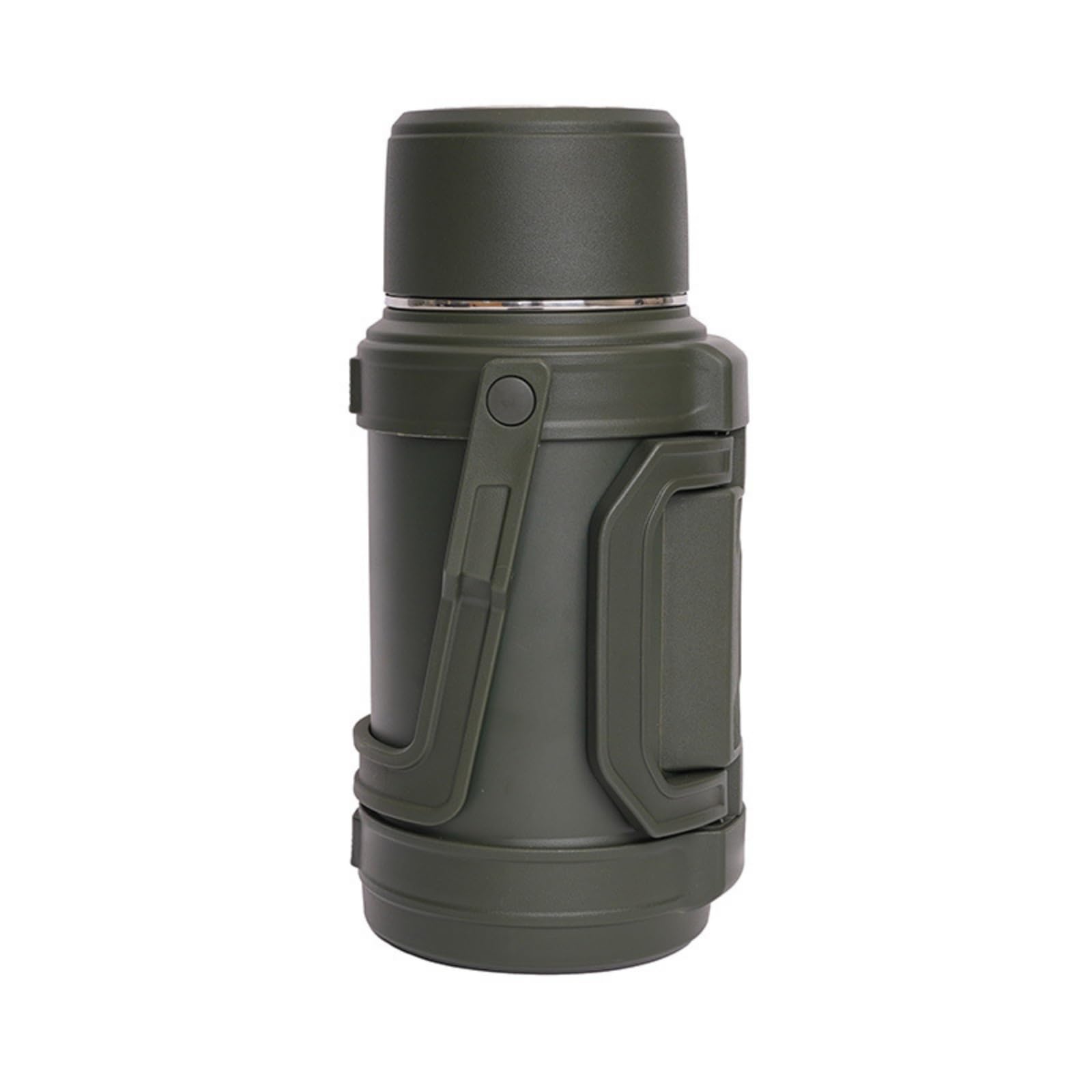 Borraccia Termica Maniglia Laterale a Vite Borraccia Termica Acciaio Inox Base Larga Contenitore Isolato, Verde, 2 L