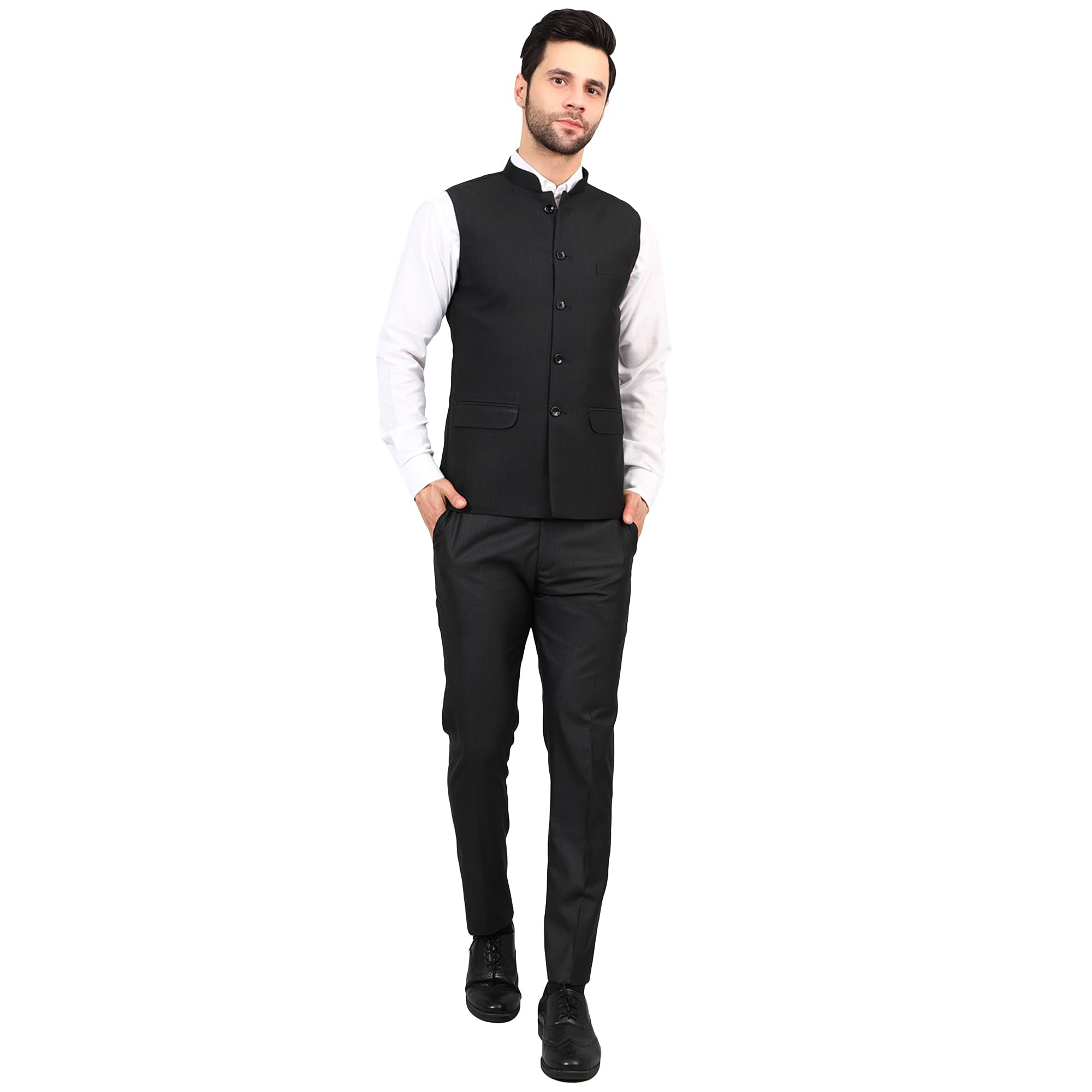 wintage Men's Poly Viscose Vest and Trouser Set-picture-13
