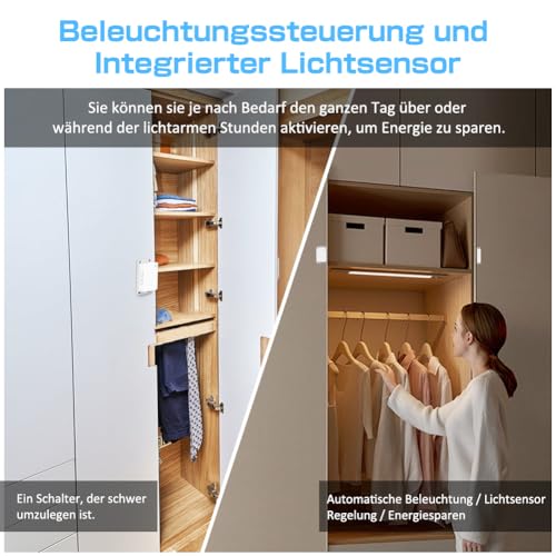 Funk Abluftsteuerung Dunstabzugshaube, ASOFTY Fensterkontaktschalter mit Funk Schalter Relais Modul, Modus und Lichtsensor Einstellbar, Lichtfunktion Beibehalten für Dunstabzugshaube, Lichtsteuerung