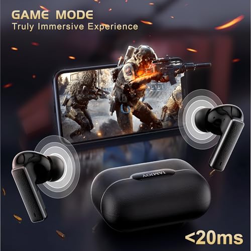 Image of IAMJOY Gaming Earbuds, 20ms Low Latency, Active Noise Cancelling with 6 Mic, 2.4GHz & Bluetooth, 35 Play Time, Wireless Earbuds Compatible with Meta Quest 3 /2, PS5 /4, Steam Deck, VR, Switch, PC