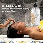 Lulu Vanilla Massage Oil with Fractionated Coconut & Cocoa Butter, Deeply Nourishing Non-Greasy Body Oil for Smooth Skin & Relaxation, for Date Night, Couples Massage & Massage Therapy, 16 fl oz Pump - Image 3