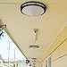 Maxxima 14 in. LED Flush Mount Ceiling Light Fixture, 5 CCT 2700K/3000K/3500K/4000K/5000K, Dimmable Indoor Round Ceiling Mount Fixture, Perfect for Kitchen Use - Black