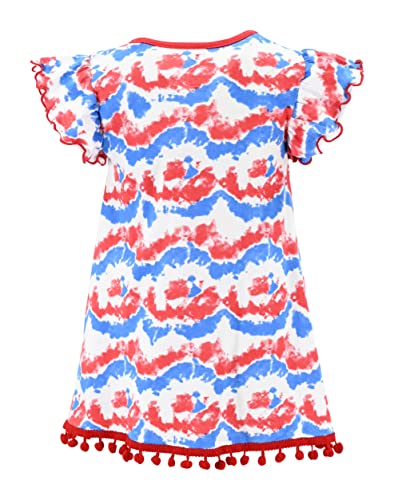 Unique Baby Tie Dye Girls 4th of July Outfits for Girls Patriotic Dresses4