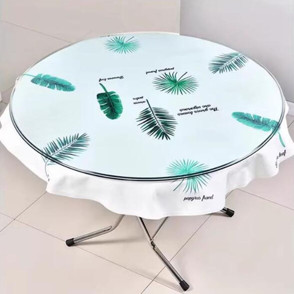 Vetro Temperato Pigro Giradischi per Tavolo da Pranzo Superficie Spessa 3/8 Piano del Tavolo Trasparente Bordo Lucidato A Matita Multiuso Tavolo da caffè Tavolo da Ristorante(Size:100cm)