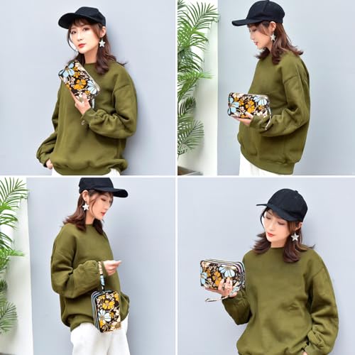 Image of BIAOTIE Large Capacity Wristlet Wallet - Women Printed Nylon Waterproof Handbag Clutch Purse