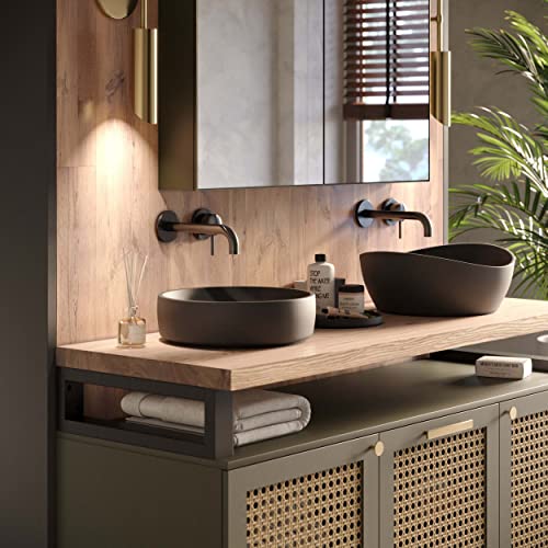 LAMO Manufaktur Waschtisch Konsolentischplatte, Holzplatte Waschtisch Konsolentisch, 110x45 cm...