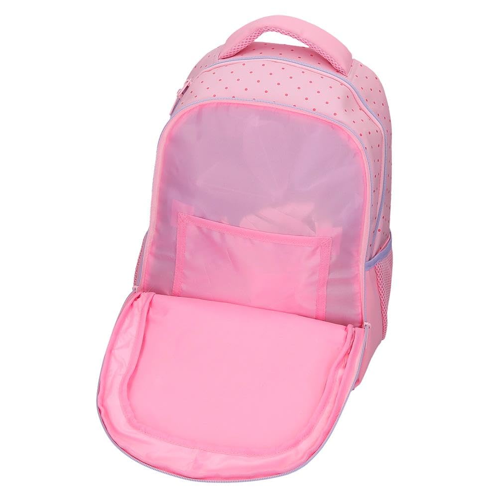 Sanrio Hello Kitty Bows Mochila infantil, mochila escolar, fabricada en Poliéster, bolsillos laterales, tirantes anchos ajustables de Joumma Bags