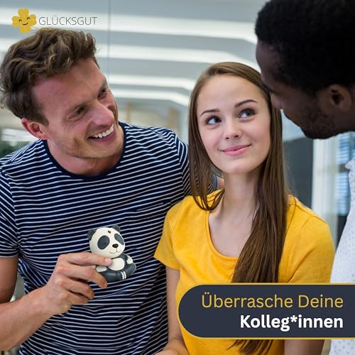 GLÜCKSGUT® Kain BOKK Panda | Knautsch-Buddha | Lustiges Anti-Stress Geschenk für Büro Kollegen Abschied Studenten Schule