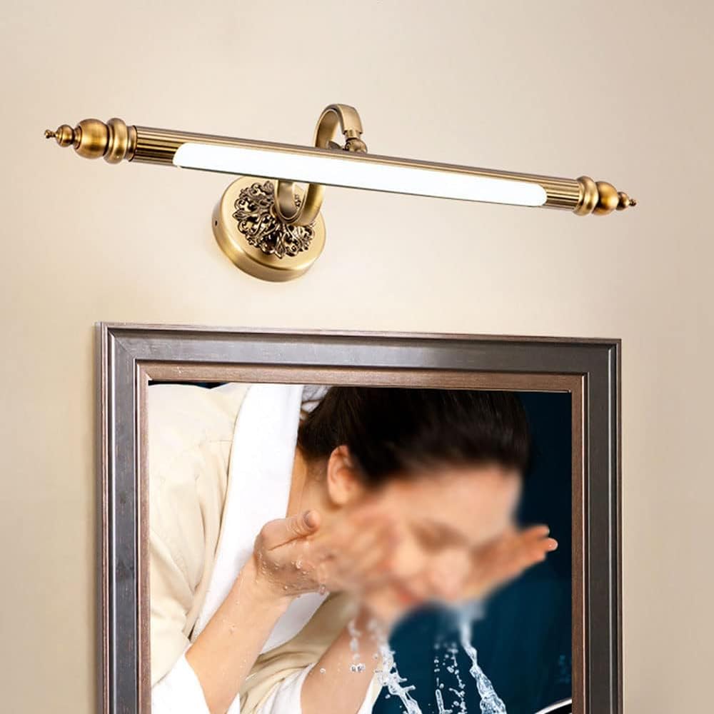 Éclairage De Vanité Applique Murale De Salle De Bain Décoration De La Maison Luminaires LED Lampe De Miroir Étanche Applique De Vanité Murale Vintage Silver Mirror Front Light Bath Lights(70cm, White