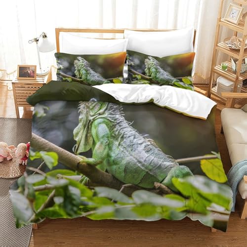 Housse de couette chat gris microfibre ultra douce impression portrait 3D - 3