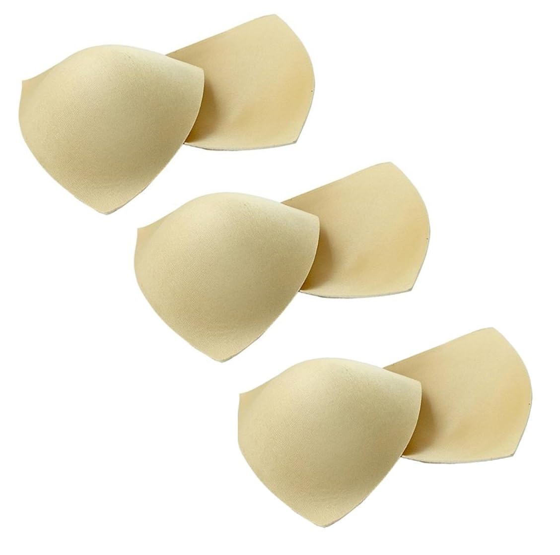 rokonic Bra Insert Pads, 3 Pairs, Removable Triangle Cotton Inserts for Bikinis, Sports Bra, Swimsuit-picture-53