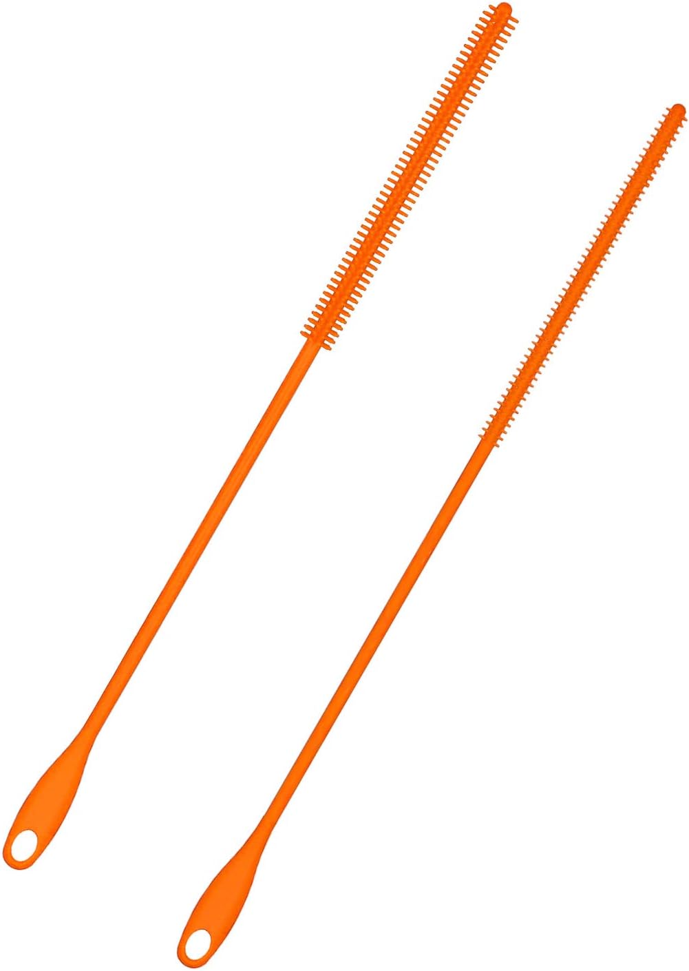 2pcs Silicone Straw Brushes, 6mm+8mm Extra Long Straw