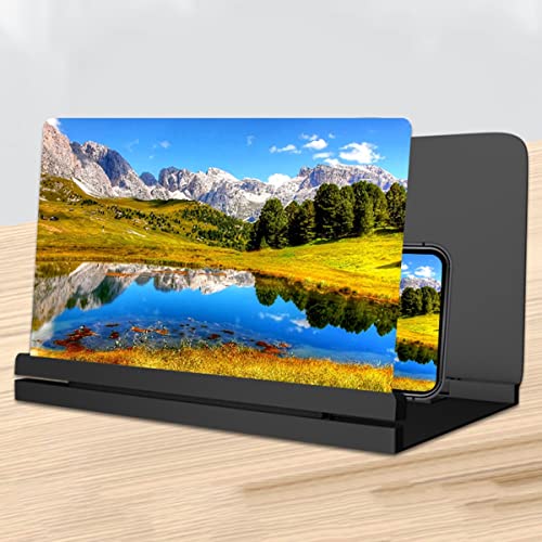 Mobile Phone Magnifier 12 Inch HD Screen Amplifier, Screen Enlarger Zooms 3-4 Times for Old People, Children, Movie Lover Fit All Smartphone