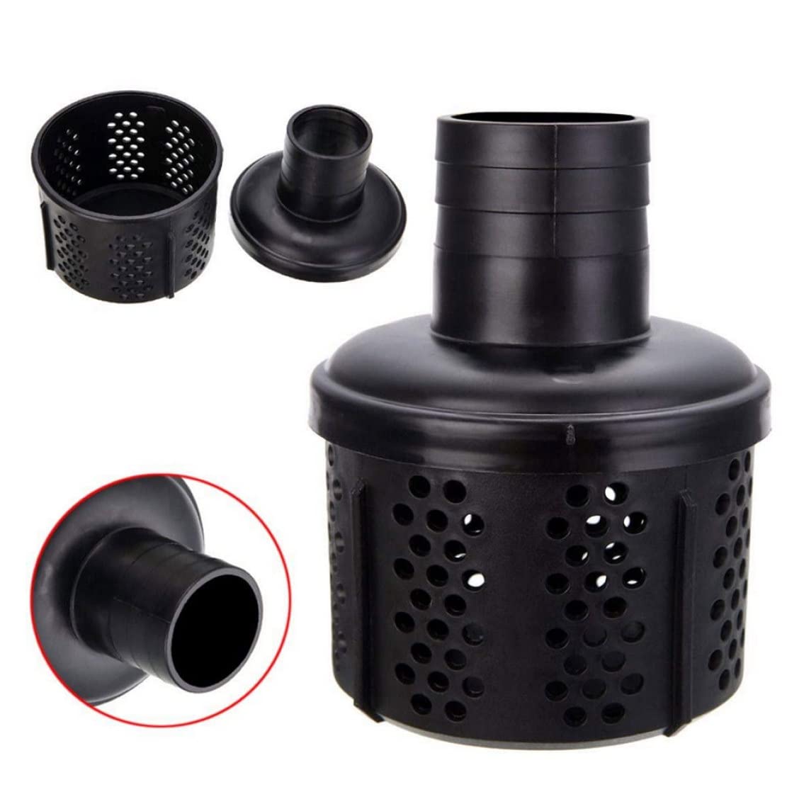 Filtro per Tubo Di Aspirazione Filtro per Tubo Di Aspirazione in Plastica Da 2 Pollici Filtro per Drenaggio Dell'acqua Sporca Filtro per Tubo Di Aspirazione in Plastica Filtro per Tubo Di Aspirazione