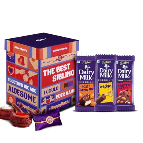 Image of Cadbury Dairy Milk Chocolate Surprise Gift Box with Free Rakhi, 144 g