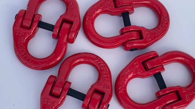 511LLジャンク 4 Pack - Red Coated G80 Alloy Steel Connecting Link, 1/2”, 5.4 Ton